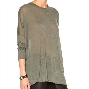 NWT‎ Superfine long sleeve wool blend square top